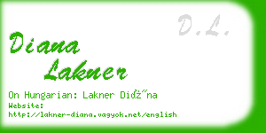 diana lakner business card